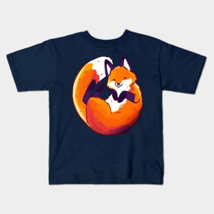 Cute sleeping fox illustration Kids T-Shirt